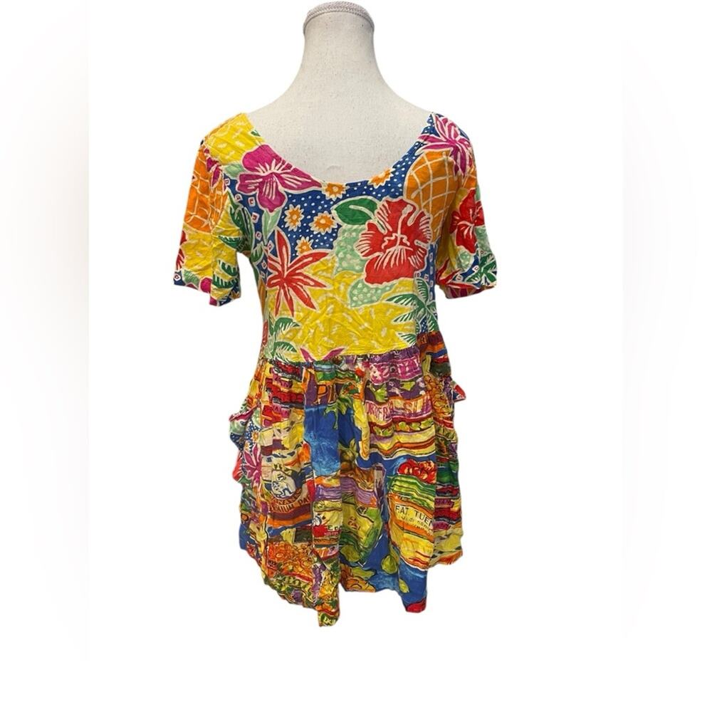 Jams World Floret Hattie Dress Tropical Hawaiian Floral Wearable Art Size S - Picture 4 of 9